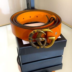 Cognac Gucci belt fits waist with original holes from size 28 to 32 original box